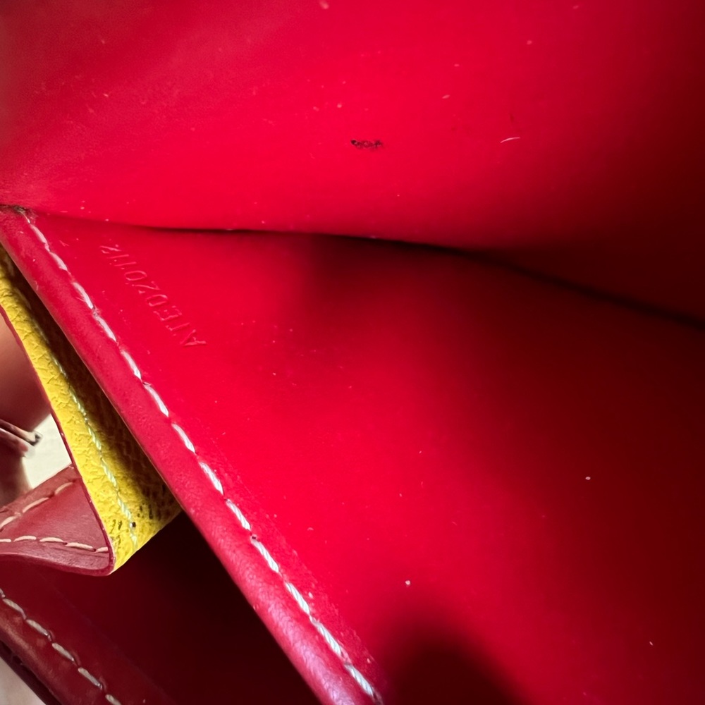 Authentic Goyard Red Long Wallet Leather Goyardine - Picture 8 of 15